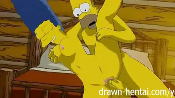 Hentai Marge e Homer Simpson fodendo