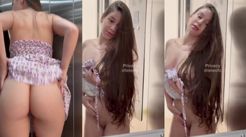 Leticia Vargas pelada no elevador mostrando seu corpo