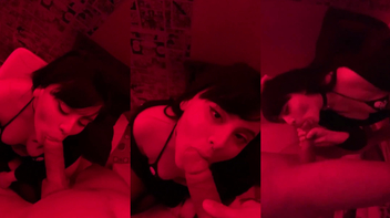Lua Uchiha fazendo boquete e levando gozada