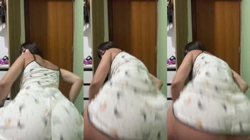Bia Mantovani nua rebolando e mostrando seu cu lindo depilado