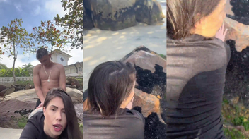 Mc Mayara transando na praia sem camisinha